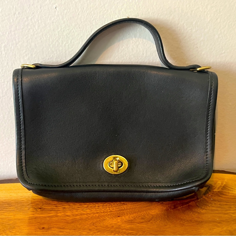 Vintage Coach Casino Bag 9924 Black Leather Purse